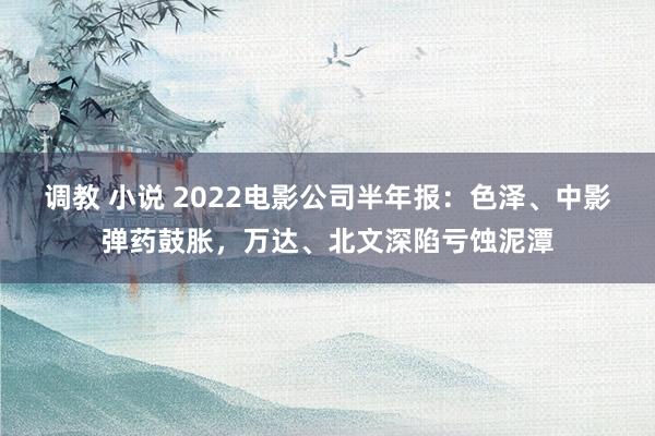 调教 小说 2022电影公司半年报：色泽、中影弹药鼓胀，万达、北文深陷亏蚀泥潭