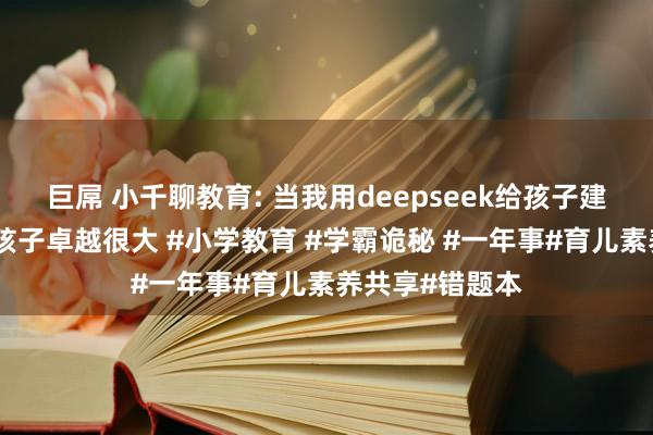 巨屌 小千聊教育: 当我用deepseek给孩子建树了错题本，孩子卓越很大 #小学教育 #学霸诡秘 #一年事#育儿素养共享#错题本